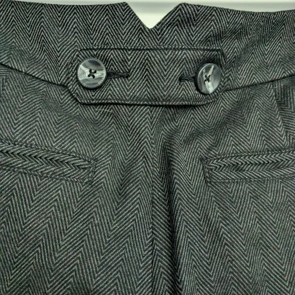 Anthropologie Gray Herringbone Boot Cut Pants Sz 4 - Picture 11 of 14